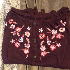 off the shoulder top from Aeropostale